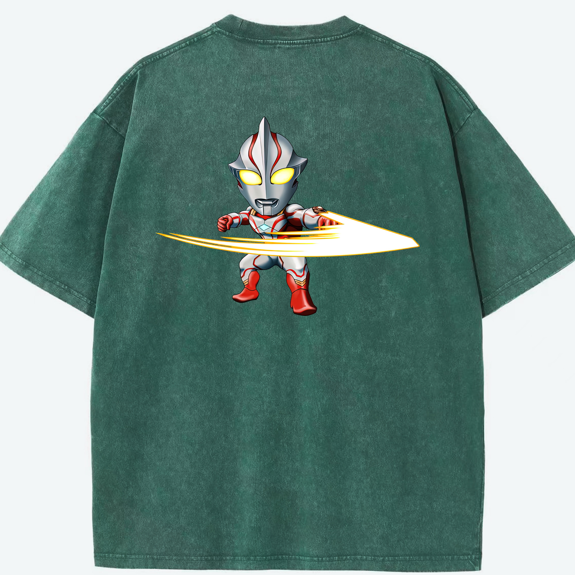 （画像用） ウルトラマン Ultraman 綿100% ヴィンテージ風 半袖Tシャツ（背面プリント）